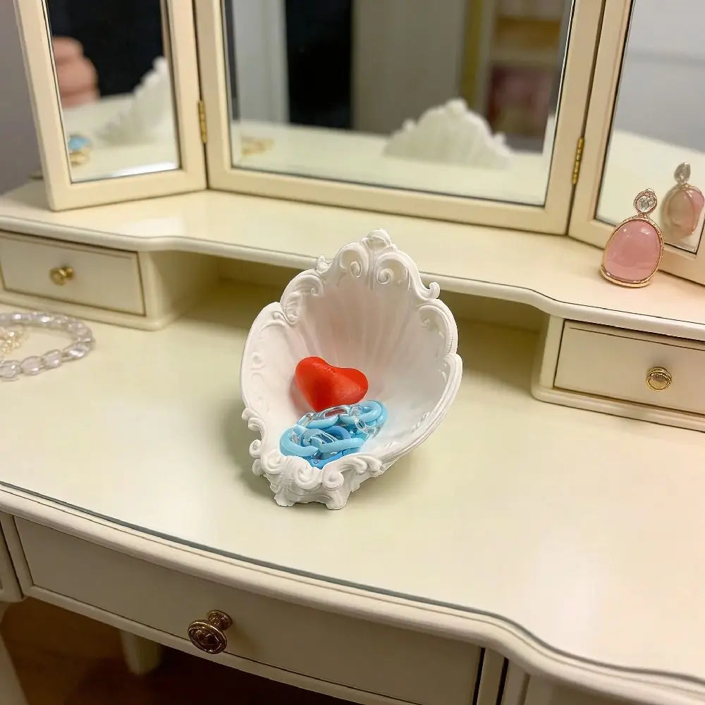 Minimalist 3D Printing Shell Jewelry Tray Creative Elegant Jewelry Storage Holder Simple INS Mini Key Tray Desktop Ornaments