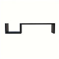 S-Shaped Floating Wall Shelf Black/White Modern Minimalist Floating Bookcase Wall-Mounted Storage Shelf Room Office Home Decor