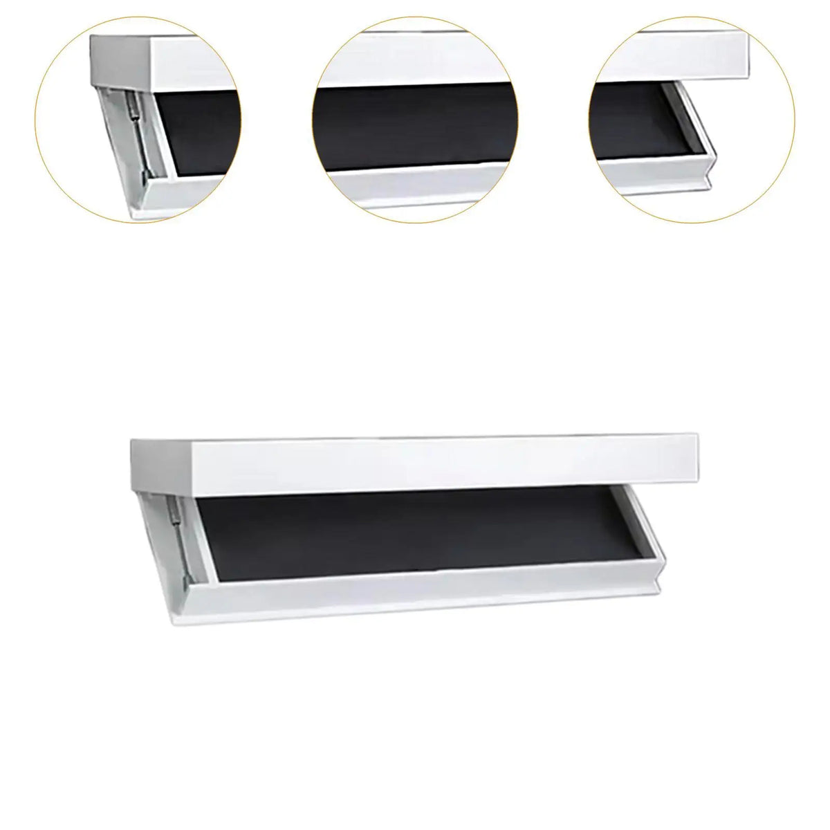 Floating Shelf with Hidden Compartment Wooden Wall Storage Mount Shelf Decor for Home Bathroom Office Kitchen Small Space Dorm