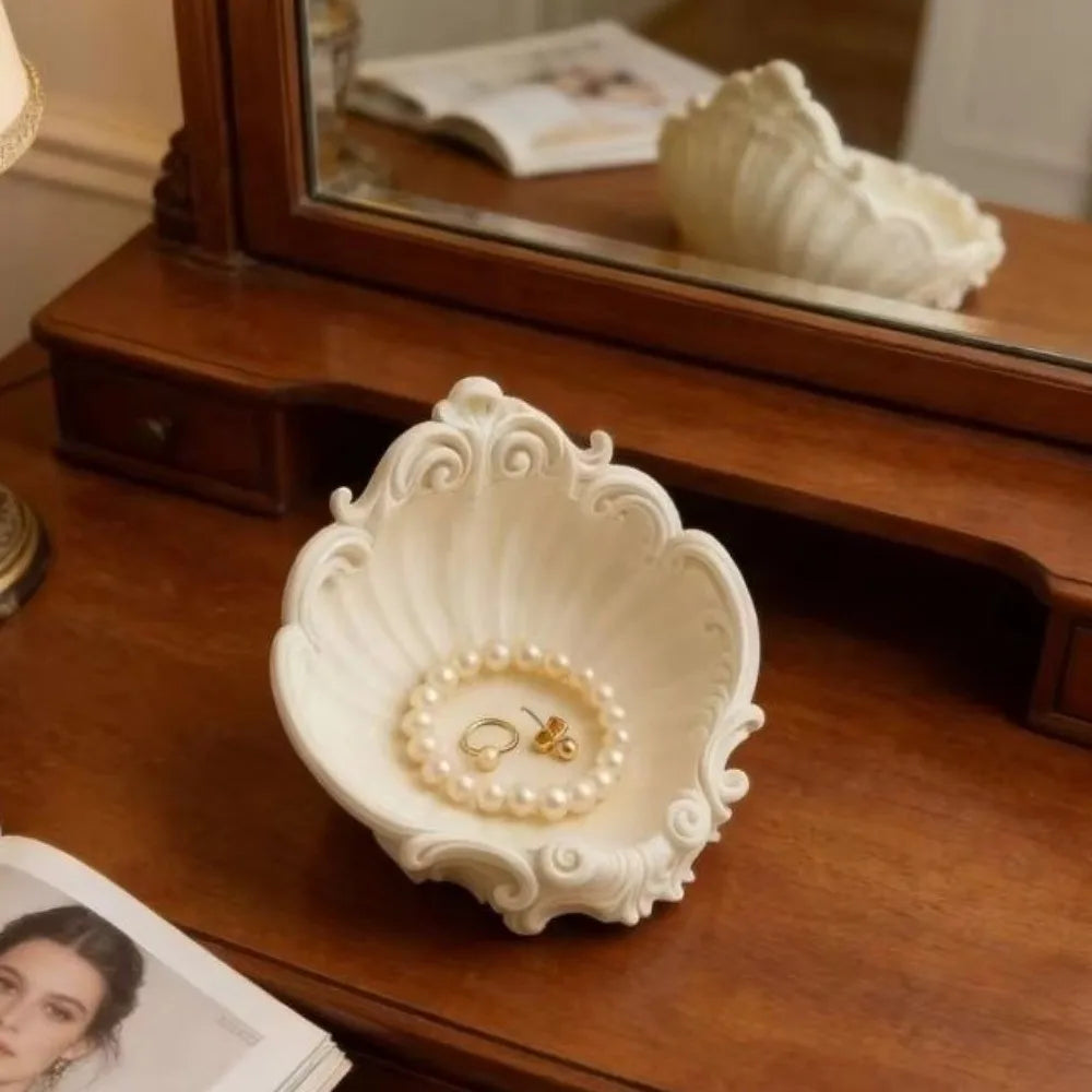 Minimalist 3D Printing Shell Jewelry Tray Creative Elegant Jewelry Storage Holder Simple INS Mini Key Tray Desktop Ornaments