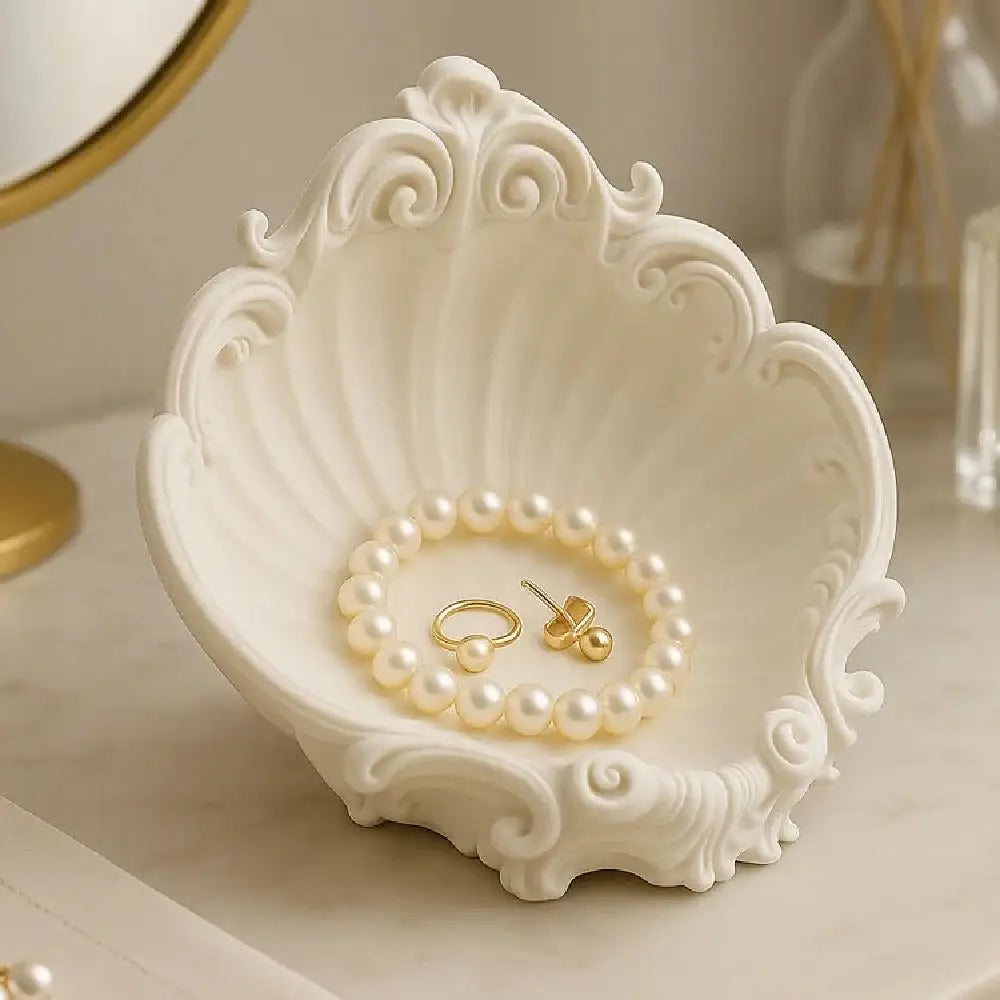 Minimalist 3D Printing Shell Jewelry Tray Creative Elegant Jewelry Storage Holder Simple INS Mini Key Tray Desktop Ornaments