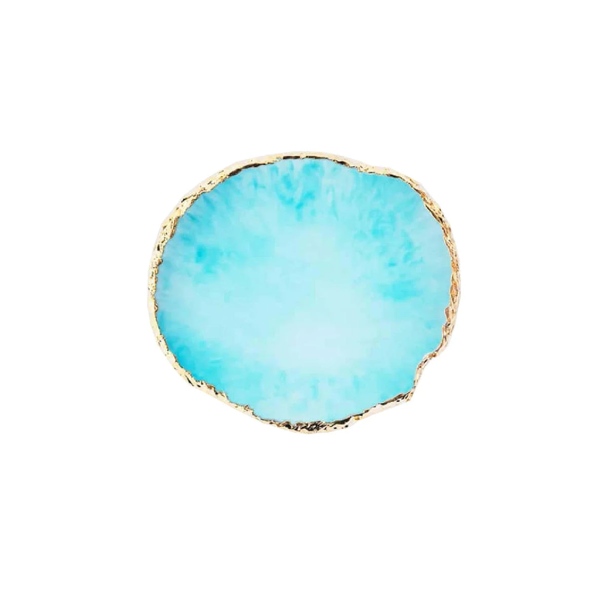 Resin Jewellery Tray Resin Agate Gold Rimmed Palette Home Desktop Storage Gem Trays Necklace Display Tray Photo Decoration Props