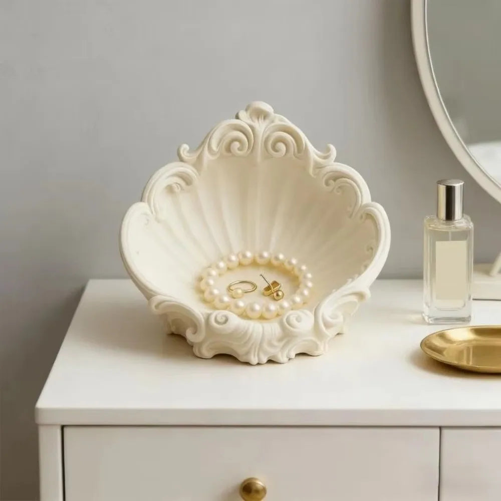 Minimalist 3D Printing Shell Jewelry Tray Creative Elegant Jewelry Storage Holder Simple INS Mini Key Tray Desktop Ornaments