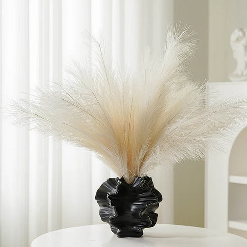 Art Minimalist Vase Ornament Ceramic Coral Vase Nordic White Hotal Office Living Room Desktop Center Decoration