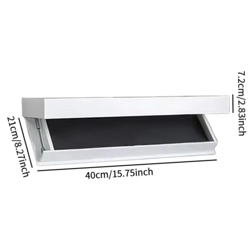 Floating Shelf with Hidden Compartment Wooden Wall Storage Mount Shelf Decor for Home Bathroom Office Kitchen Small Space Dorm