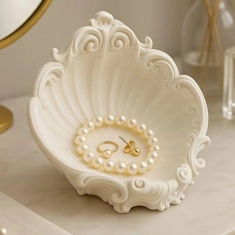 Minimalist 3D Printing Shell Jewelry Tray Creative Elegant Jewelry Storage Holder Simple INS Mini Key Tray Desktop Ornaments